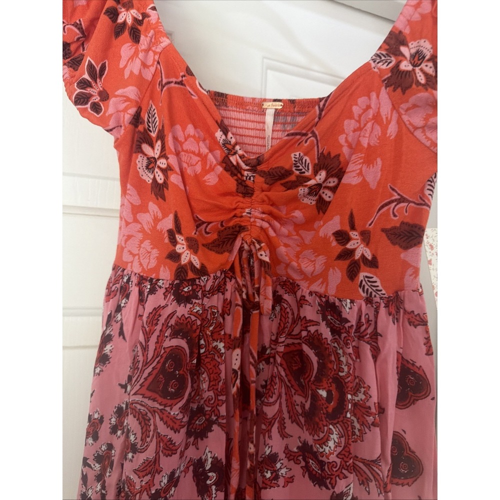 NWT Free People La Bamba Babydoll Hawaiian XS Tropical Babydoll Top Shirt $78 - Picture 5 of 7